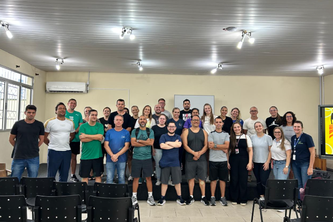 Reunião da FME com os professores de Educação Física do município, estado e rede particular de Timbó